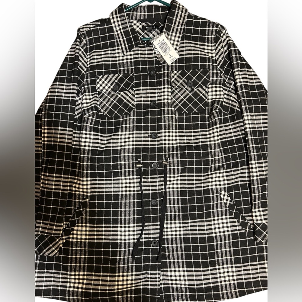 Torrid Black and White Plaid women’s jacket